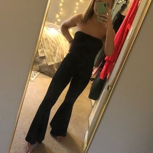 Black flared jumpsuit